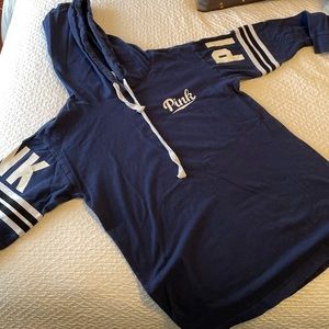 Blue Hoodie Victoria’s Secret Pink Shirt Size XS